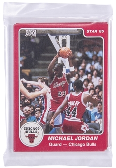 1984-85 Star Basketball Chicago Bulls Team Set in Original Bag – Featuring #101 Michael Jordan Rookie Card!